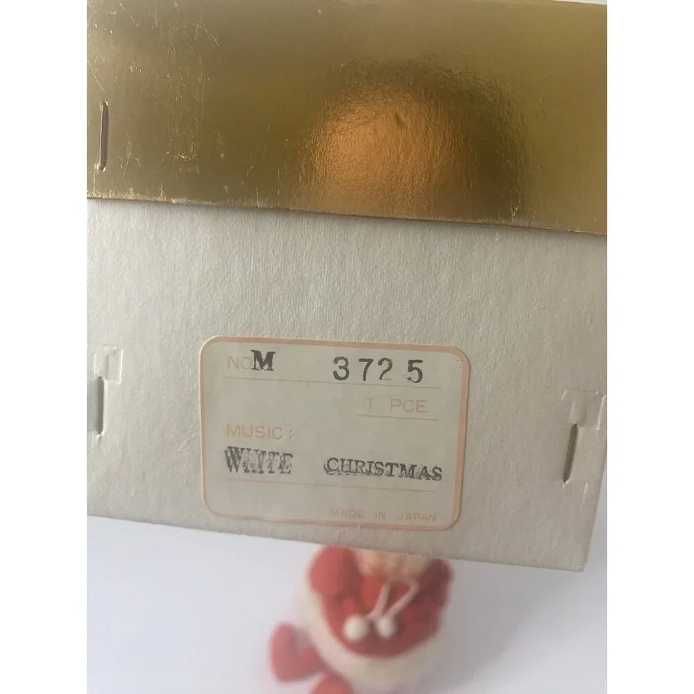Vintage Christmas Wind‎ Up Musical Mrs Claus Pixie Shelf Sitter Japan Works